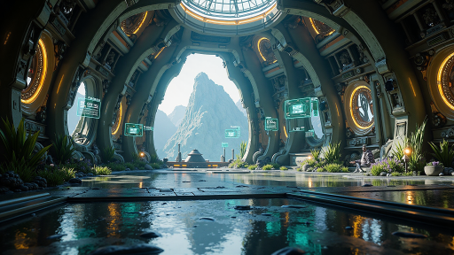 Apex英雄新英雄发布新闻配图，角色技能展示，科幻风格背景